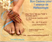 Massage Réflexologie Plantaire,Institut "De la Tête aux Pieds" Avignon Vedène Linda Foriscetti naturopathe reiki nutrition